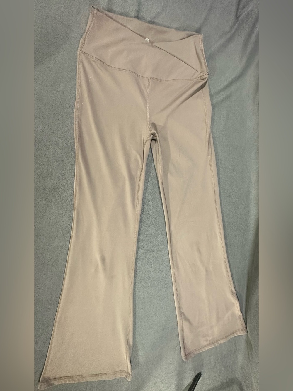 Velocity Mauve Flare Fold-Over Waist Leggings